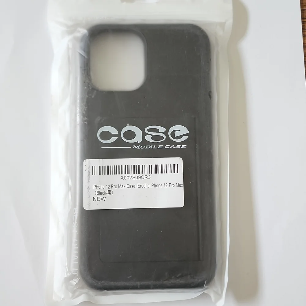 iPhone 12 Pro Max Cell Phone Case, 6.7 inches, Black color